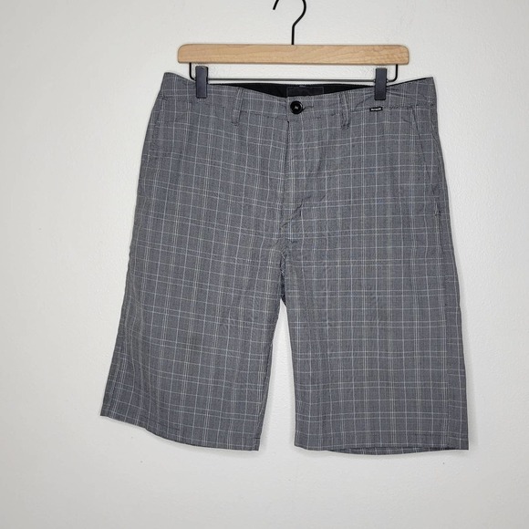 Hurley‎ Flat Front Plaid Shorts Size 30 - Picture 2 of 11